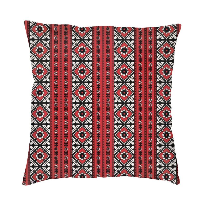 Ethnic Fashion Pakistan - 伝統的なジュラクプリントスローピローケース,両面,エクステリア,サロン用