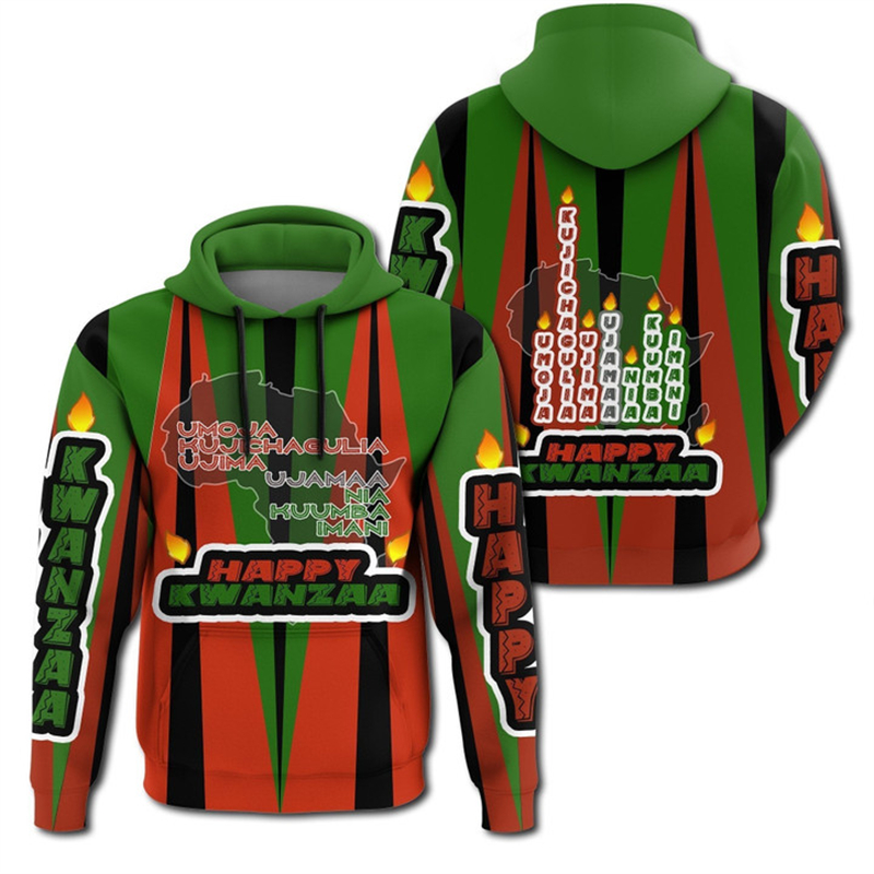 Men'S Ethnic Fashion Trends - Kwanzaa-男性と女性のためのエスニックスタイルのスウェットシャツ,ファッショナブルなフード付きスウェットシャツ,流行の服,アフリカの服