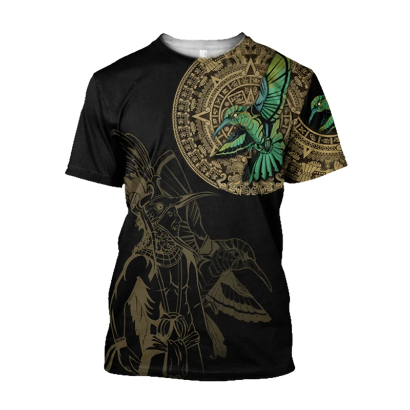 Men'S Ethnic Fashion Trends - レトロエスニックアステカメキシコ Tシャツ夏メンズ 3D プリント半袖ファッションクリエイティブトレンド O ネックトップス
