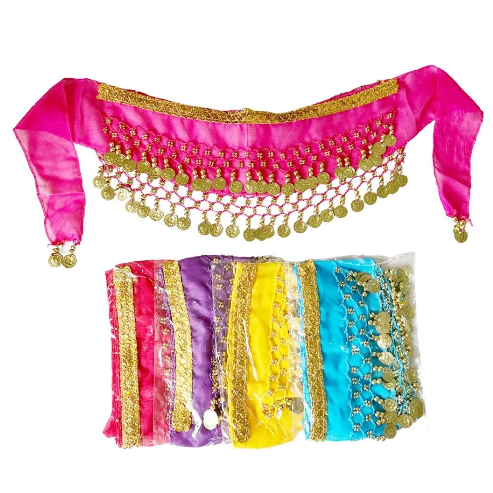 Ethnic Fashion India - 子供のためのベリーダンスパフォーマンスコスチューム,メタルコイン,ヒップスカーフ,ファッションチェーン,インドのウエストベルト,ダンスチェーン,新しいコレクション
