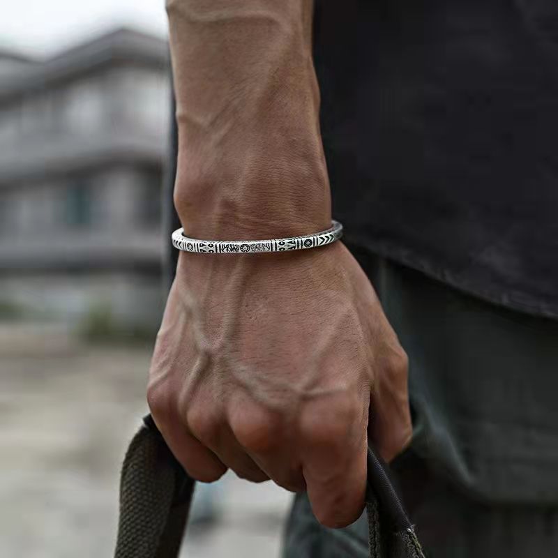 Men'S Ethnic Fashion Trends - 男性と女性のためのエスニックスタイルのラウンドブレスレット,ユニセックスの魚のデザインのジュエリー