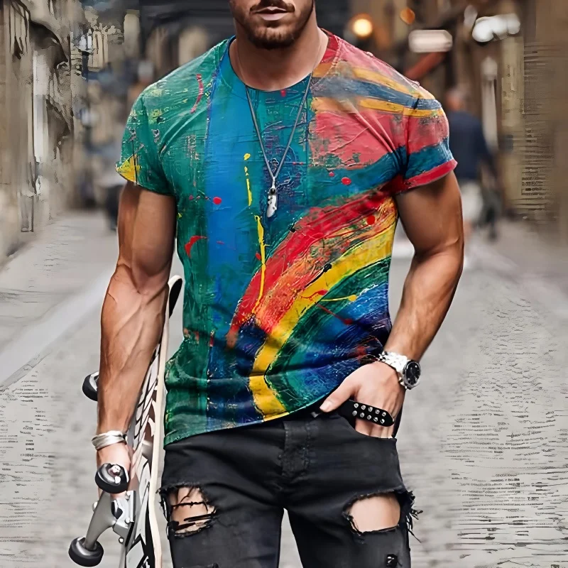 ヴィンテージエスニックスタイルパターン Tシャツ夏のファッシ - Men'S Ethnic Fashion Trends のレビューと価格