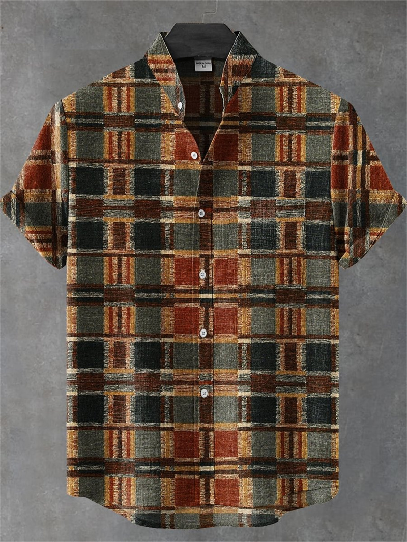 メンズ半袖シャツ ヴィンテージ風 エスニック アフリカンスタ - Men'S Ethnic Fashion Trends のレビューと価格