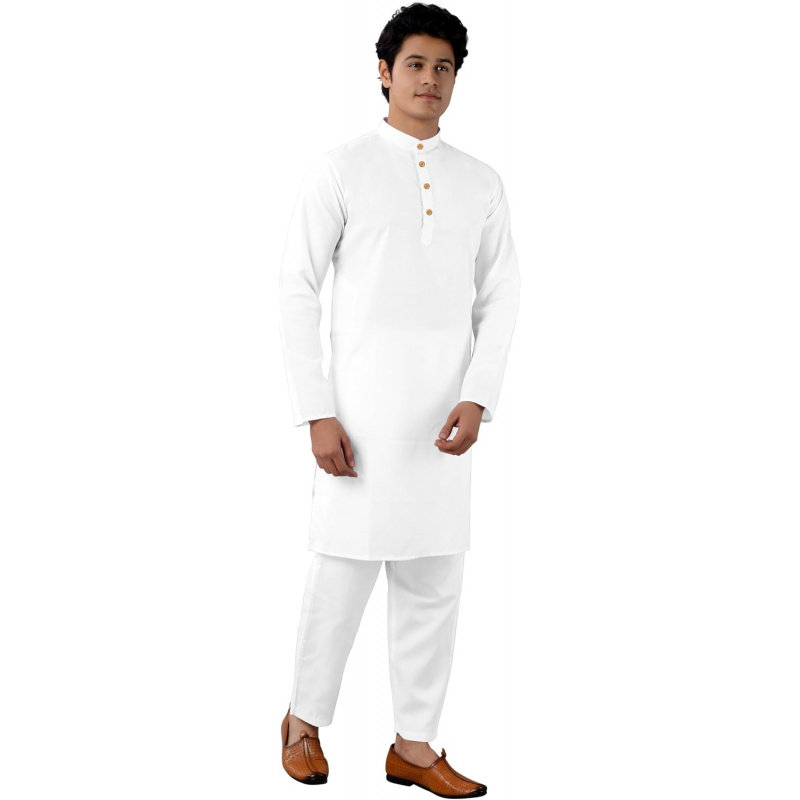 メンズチュニックコットンクルタパジャマセット インド風カジュ - Kurta Men Cotton のレビューと価格