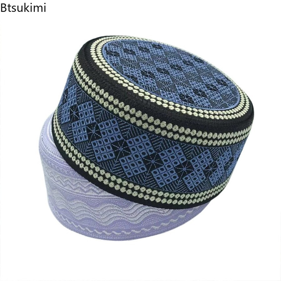 ヴィンテージ刺繍入りヒジャブ男性用礼拝帽インドターバン帽子大 - Ethnic Fashion India のレビューと価格