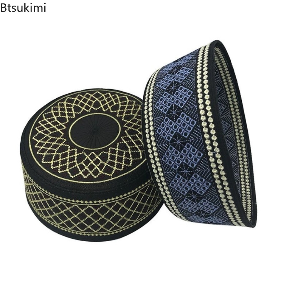 ヴィンテージ刺繍入りヒジャブ男性用礼拝帽インドターバン帽子大 - Ethnic Fashion India のレビューと価格