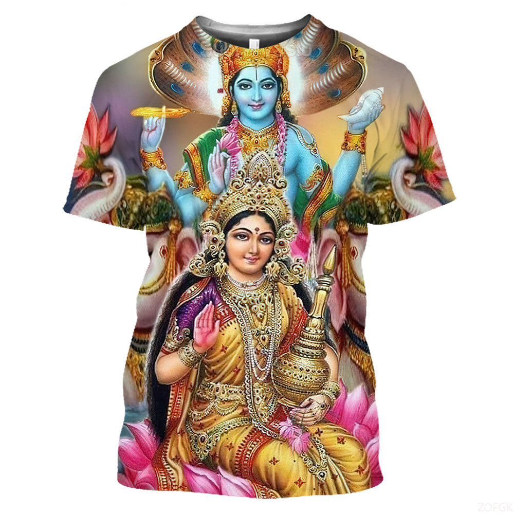 夏のファッション インドの神々 グラフィックTシャツ メンズ - Ethnic Fashion India のレビューと価格