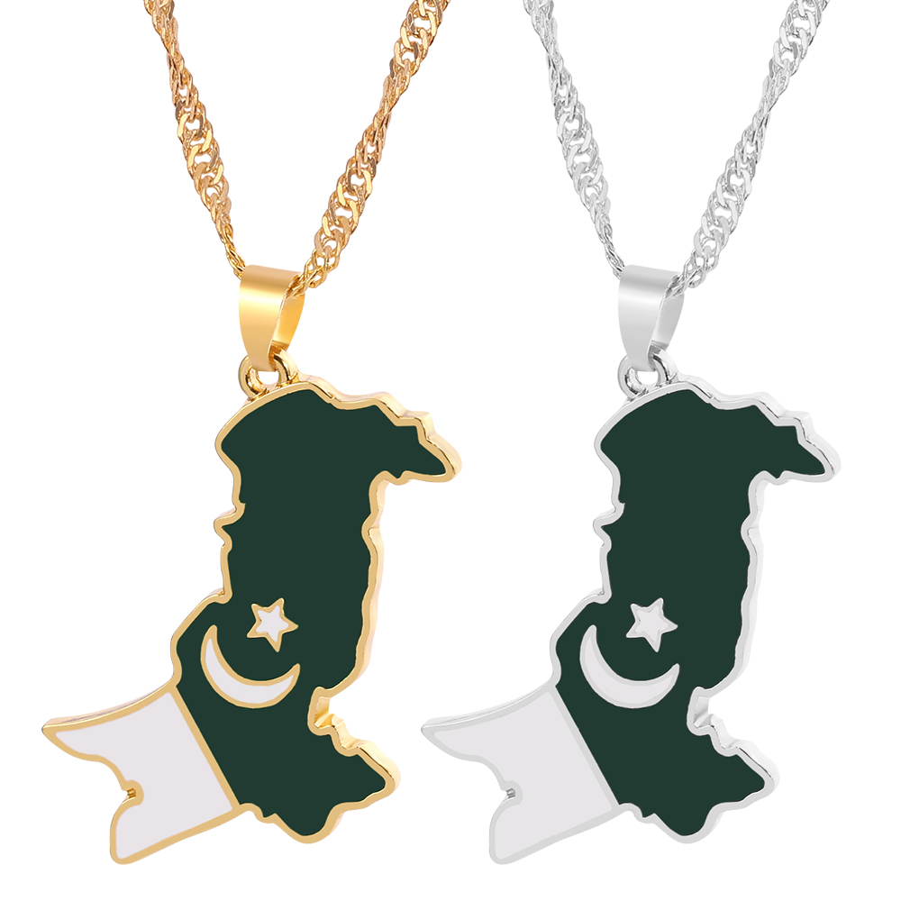 女性と男性のための全国旗ペンダント付きネックレス,エスニック - Ethnic Fashion Pakistan のレビューと価格