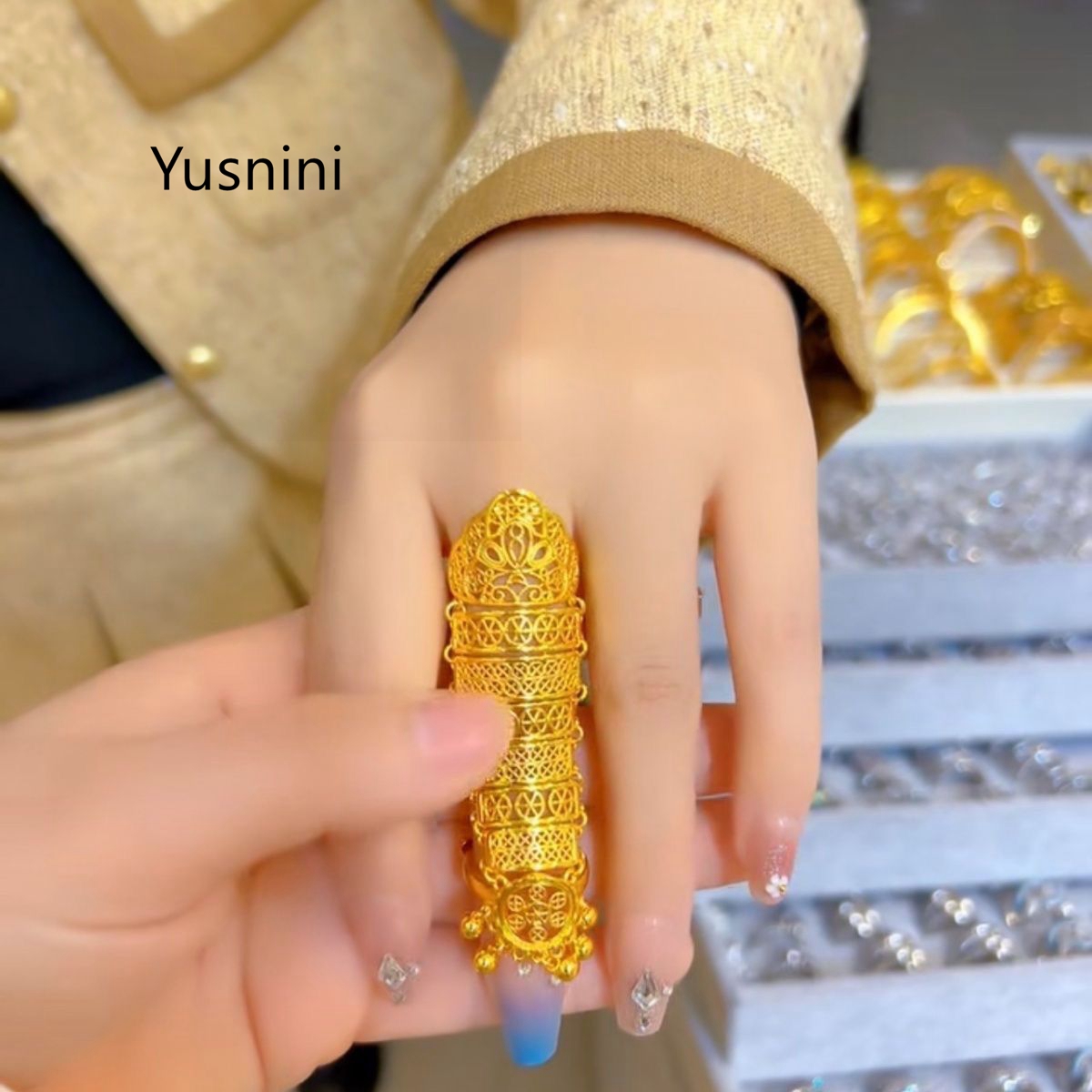 ホットセール中！新作ドバイジュエリー24K金メッキ中空エスニ - Ethnic Modern Fashion のレビューと価格