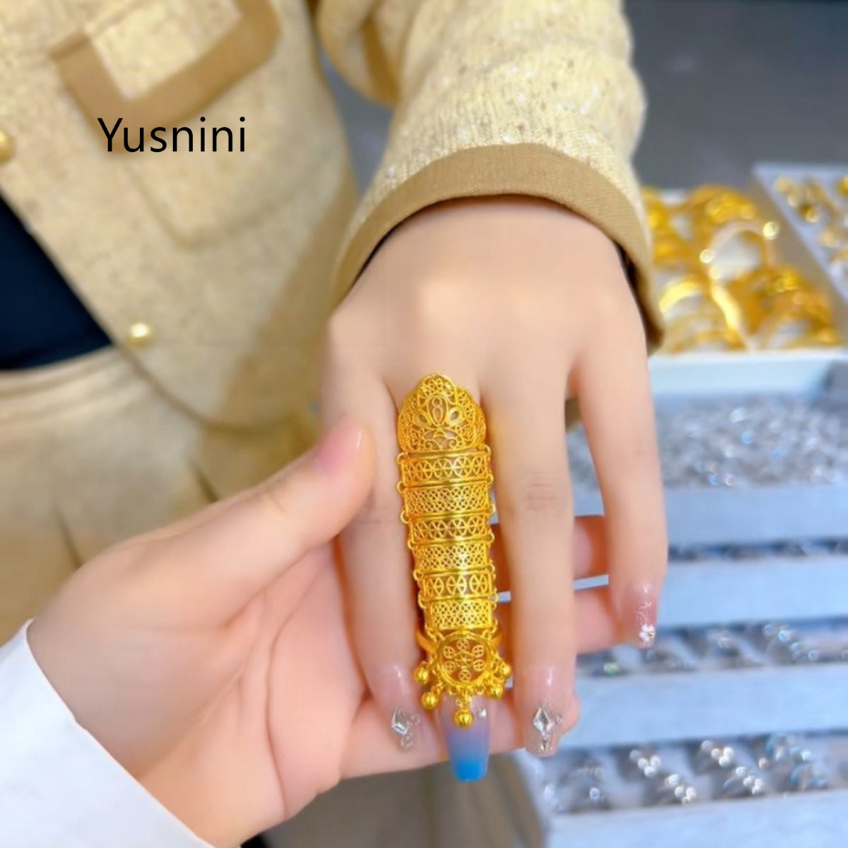 ホットセール中！新作ドバイジュエリー24K金メッキ中空エスニ - Ethnic Modern Fashion のレビューと価格