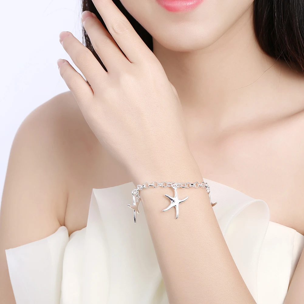 韓国ファッション 925 スターリングシルバー高貴なヒトデペ - Ethnic Fashion Boutique のレビューと価格