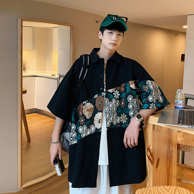 XXL エスニックスタイル刺繍メンズサマーシャツデザイントッ - Urban Ethnic Fashion のレビューと価格