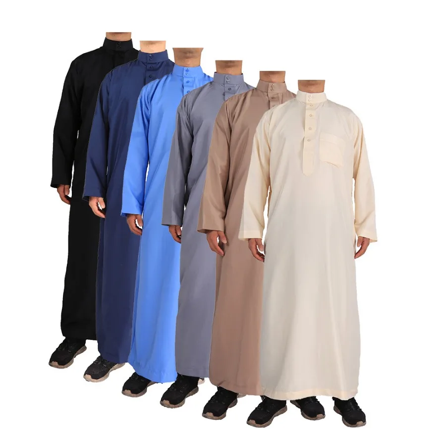 イスラム服男性長さ長袖ルーズイスラム教徒男性サウジアラビアパ - Kurta Men Cotton のレビューと価格