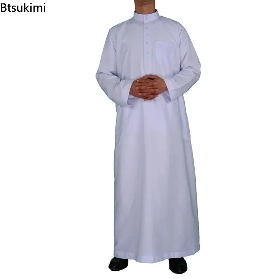 イスラム服男性長さ長袖ルーズイスラム教徒男性サウジアラビアパ - Kurta Men Cotton のレビューと価格