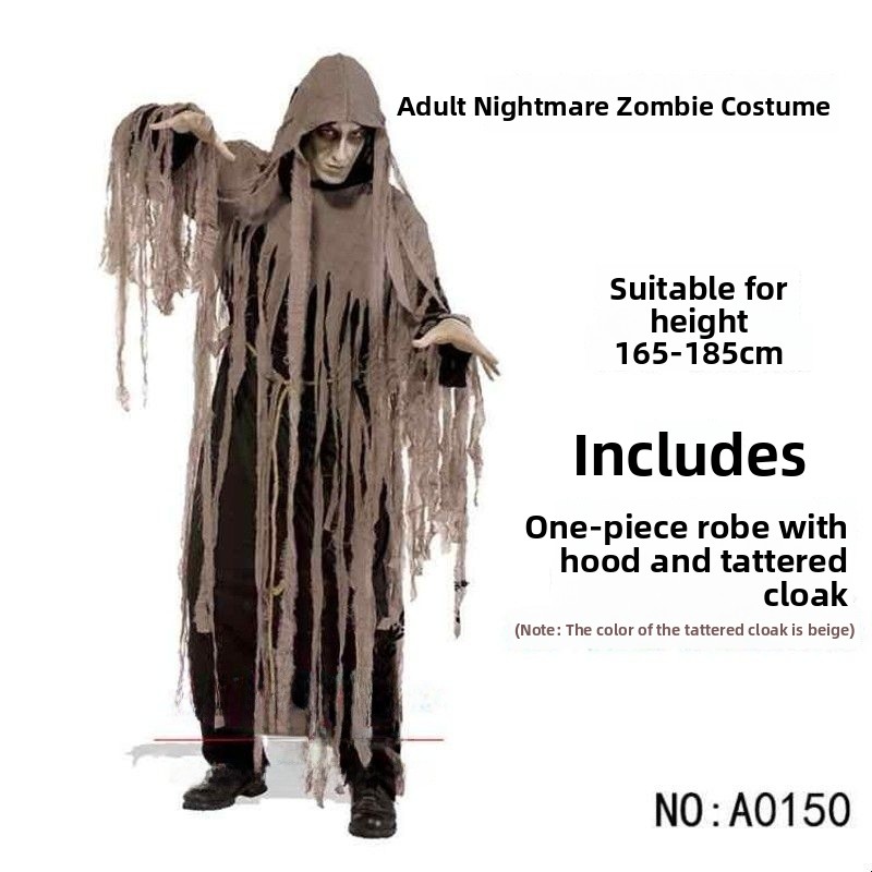 大人用ハロウィンコスプレゾンビ死神コスチューム 中国風ステー - Ethnic Fashion Wear のレビューと価格