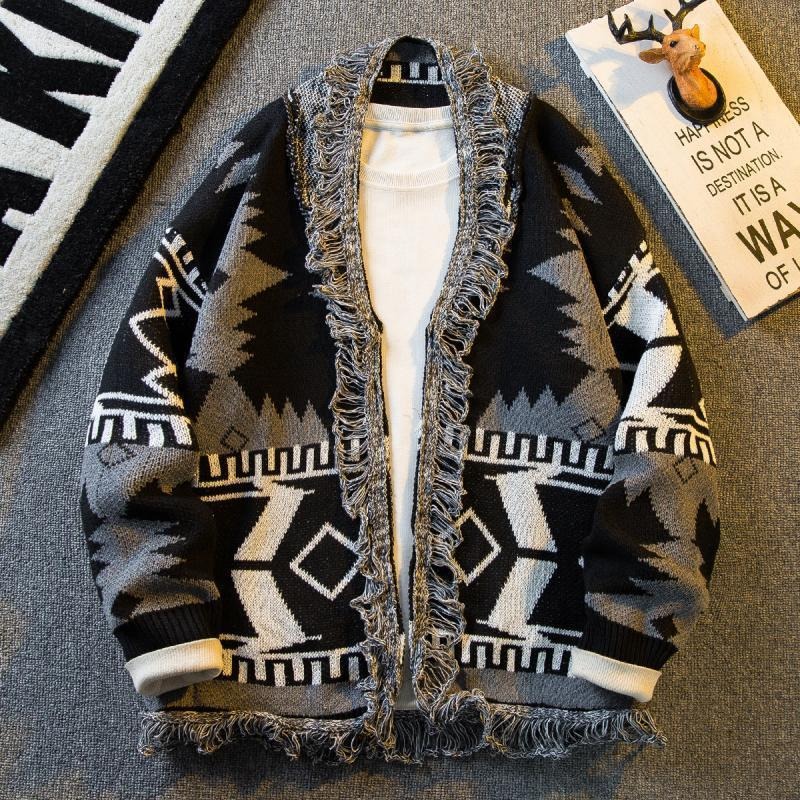 メンズファッショントレンドルーズカジュアルVネックニットカー - Men'S Ethnic Fashion Trends のレビューと価格