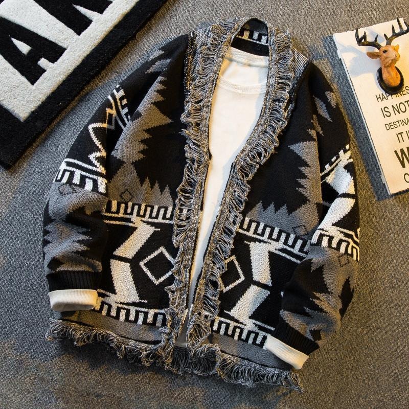 メンズファッショントレンドルーズカジュアルVネックニットカー - Men'S Ethnic Fashion Trends のレビューと価格