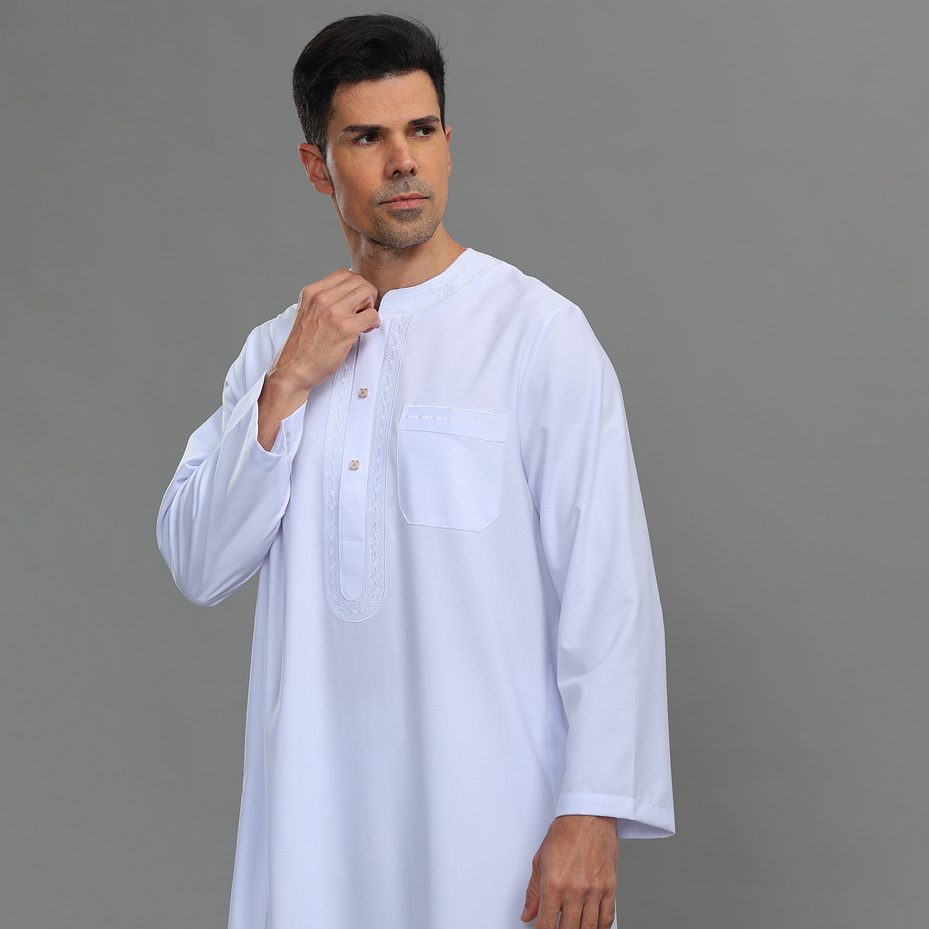 メンズカフタン・トーブ、ボタンダウン、カジュアル、コットン、 - Kurta Men Cotton のレビューと価格