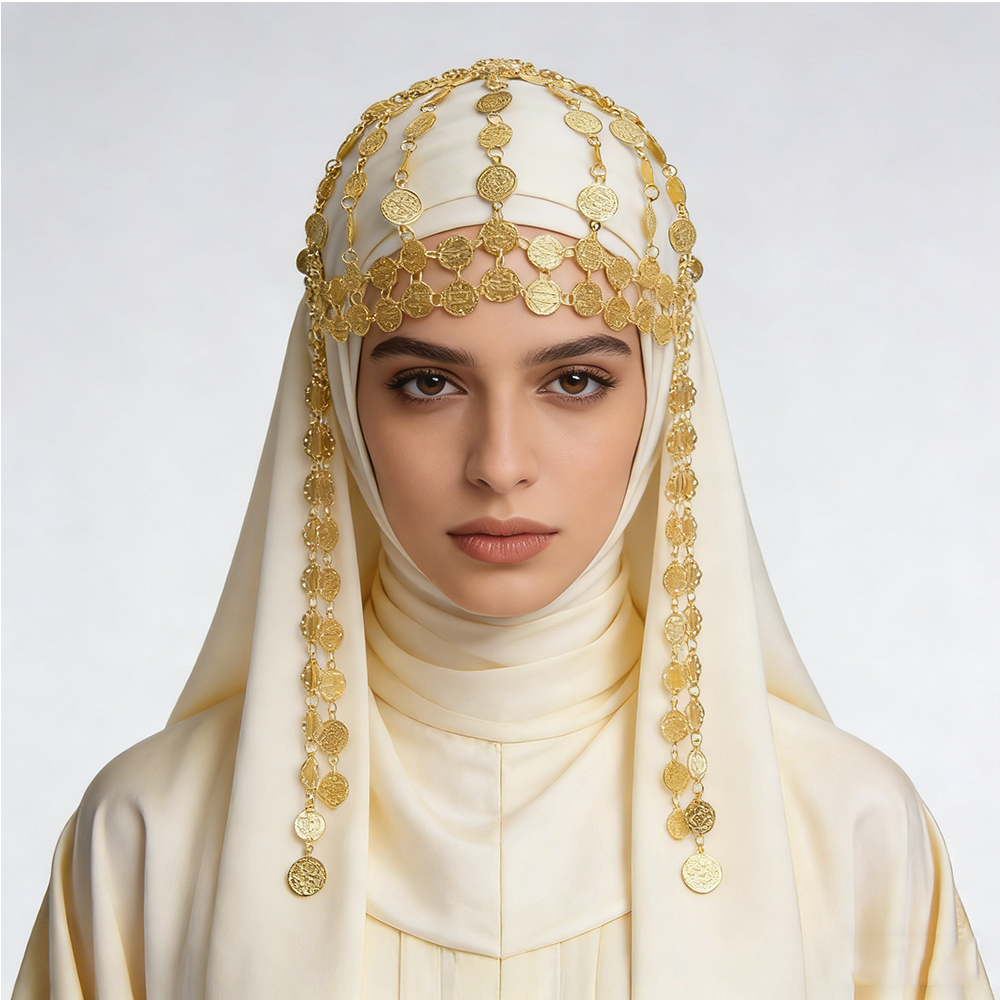金メッキ合金コイン装飾ヘッドハット インド トルコ パキスタ - Ethnic Fashion Pakistan のレビューと価格