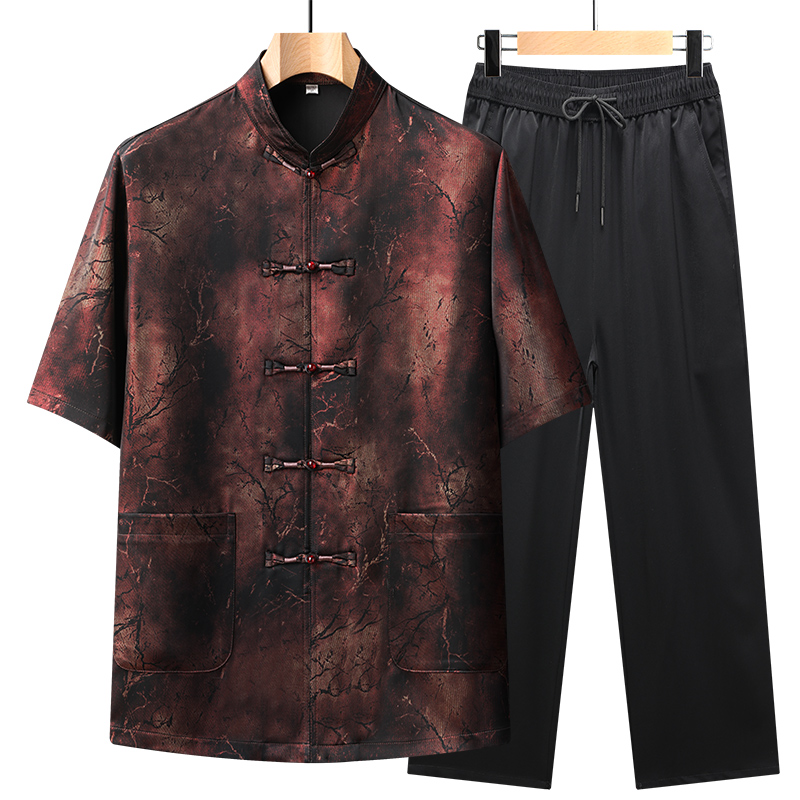 シャツ+ズボン メンズセット 夏のファッショントレンド 快適 - Men'S Ethnic Fashion Trends のレビューと価格